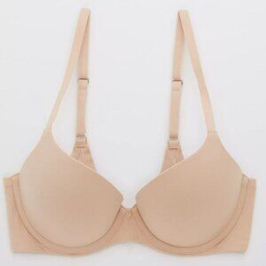 Aerie Nude Beige Real Good Sunnie Demi Push Up Bra Size 34B